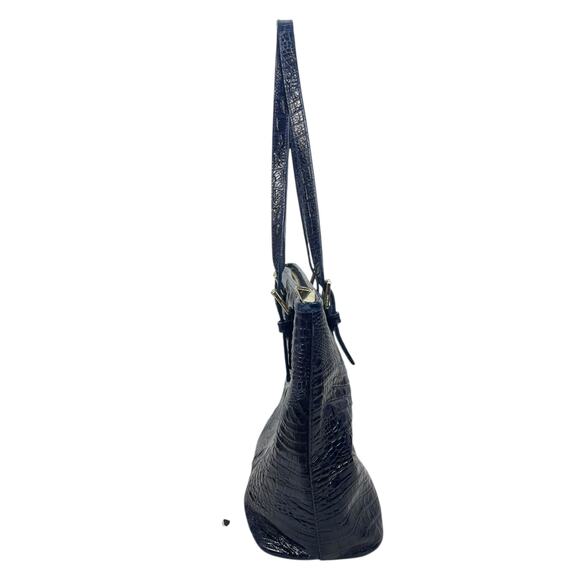 Brahmin Medium Asher Melbourne Tote Bag Shoulder Bag Dark Blue *READ - Picture 2 of 10